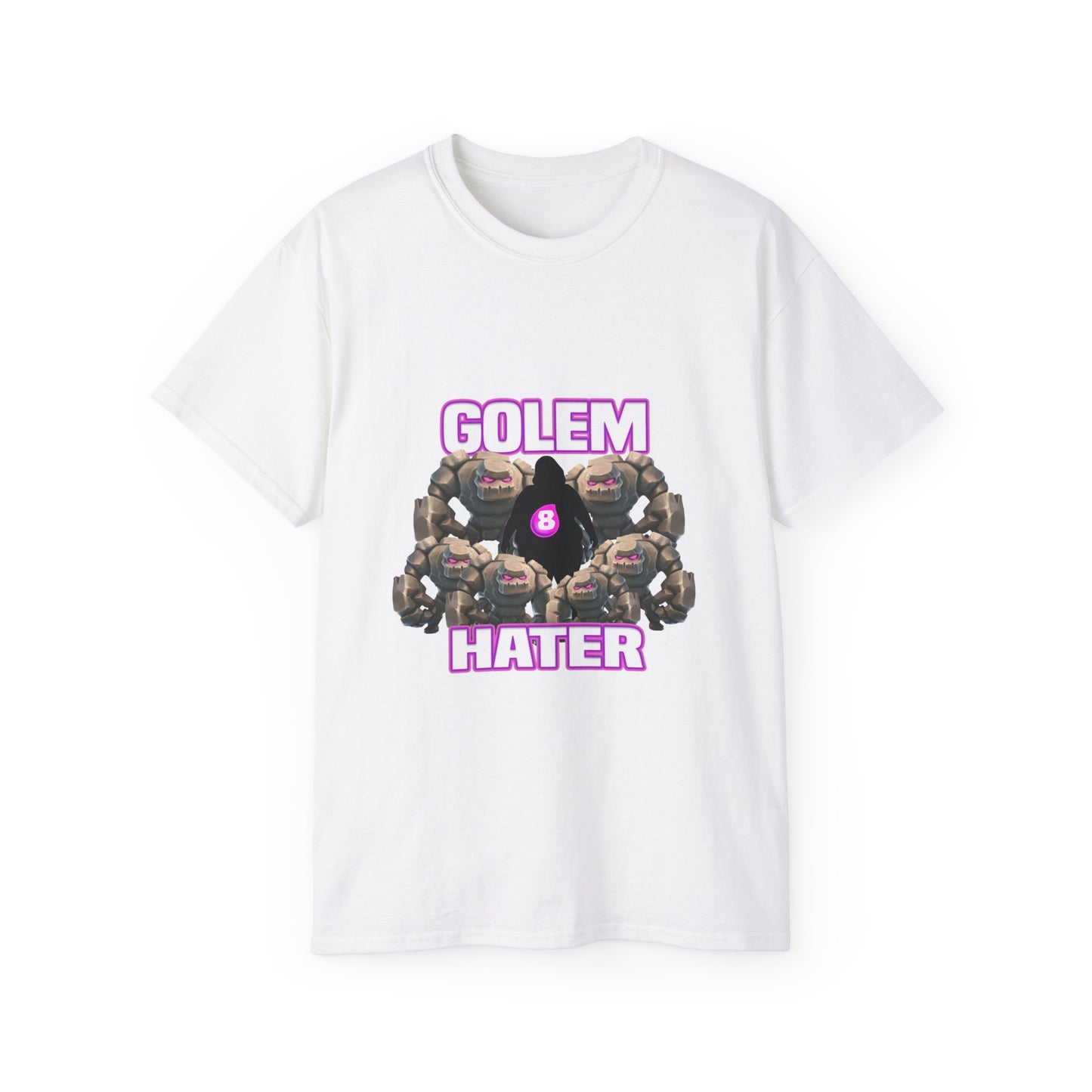 Golem Hater T‑Shirt — Funny Gamer Clash Tee